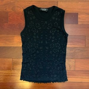 Rampage beaded tank, black, size small, vintage 1990s
